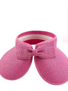 Faltbarer Sommerhut aus Stroh, leerer Oberteil, tragbarer Sonnenhut für Outdoor, großer Rand, Strandhut