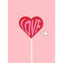 1 pièce Cadre optionnel, affiche de la Saint-Valentin rose, peinture sur canevas avec cœur romantique et amoureux pour la décoration murale de la chambre du couple, avec cadre