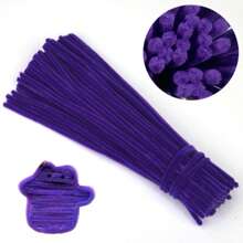 200 piezas de limpiapipas en colores lila claro, lavanda, morado oscuro, rojo, verde nieve, color jade púrpura y color orquídea púrpura. Manualidades y limpieza de limpiapipas de Navidad, suministros de artesanía y decoración de artes y manualidades.