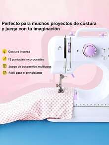 Máquina Coser Eléctrica Portátil El Hogar 115 Piezas Set, Máquina de coser eléctrica - Tipo de Enchufe A USA (110-127V) - Ver 8