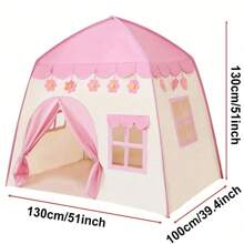 Tienda de campaña de princesa tamaño grande para niños - Temática de cielo estrellado azul, de poliéster resistente y armazón de acero, perfecta para niños y niñas - Regalo de cumpleaños o festivo ideal, Carpa de juego plegable para niños, Casa de muñecas, Decoración navideña, Regalo de Halloween, Apta para niños de 0 a 9 años