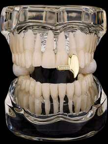 1pc Niche Design Single Rhinestone Tooth Decoration Hiphop For Women,Hip Hop Side Teeth Grill Decoration, Suitable For Men And Women, Party Clubbing Gift For Valentine's Day - Multicolor - View 5