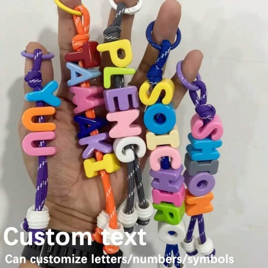 2D Flat, 1pc Custom Colorful Name Backpack Charm, Personalized Birthday Gift, New Year/Valentine's Day Present, Festive Keepsake, Funky Acrylic Design With Vibrant Letters And Numbers, Perfect For Men's Fashion Accessories, Bag Charm Playful Lettering Christmas Keyring Customized Gifts Keychain Personalised Keyring (Random Color Of Letters), Look Glamour, New Year Glamour