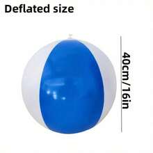 Balón de playa inflable con diseños vibrantes de arcoíris y azul - Hecho de material de PVC duradero para fiestas en la piscina, juegos de playa, decoraciones de verano y actividades al aire libre | Juguete flotante impermeable para adultos, barbacoas en el patio, eventos con temática hawaiana y accesorios para fotos de vacaciones (fácil de inflar, diseño compacto para viajes)