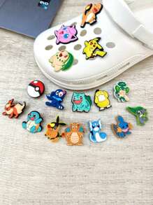 pokemon 5/10/20pcs Pokémon, Pikachu Shoe Charm - Fun And Creative DIY Shoe Accessories, Unique And Colorful Pikachu Hole Shoe Decorations, Used For Personalized Footwear; Ideal Gift For Enthusiasts, Party Darlings, And Collectors Suitable For Birthday Party Decoration Features