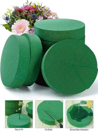 20块/10块/8块/1块/2块/4块/6块 5.51英寸*3.14英寸*1.77英寸 干湿两用花泥砖，绿色聚苯乙烯泡沫块，适用于插花、植物装饰和手工艺品制作，春季插花和手工艺品制作，也适用于婚礼装饰、新娘背景、婚礼拱门、餐桌摆饰、花束填充物。