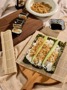 Cirelle 5/2/1 件寿司卷垫、竹海藻寿司卷、手工寿司制作工具套装（大件，参考图 8）