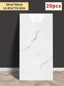 20 pezzi Adesivi per piastrelle da parete in marmo 3D, impermeabili e resistenti all'umidità, pannelli finti in alluminio-plastica autoadesivi, pannelli per pareti in marmo da incollare, carta da parati per decorazione della casa, adatti per soggiorni, cucine, soffitti, decorazione pareti del bagno
