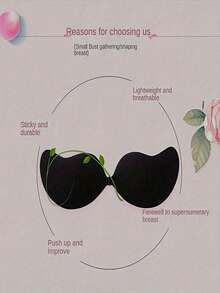 2 Pairs Mango Shape Sticky Bras Invisible Push-Up Padded Strapless Bras - Apricot - View 4