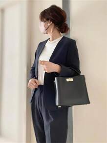 Pants Suits For Women, 2-Piece Set, Tapered Pants, Suit, Coat, Long Pants, Jacket, Top And Bottom Set, Setup, Office Wear, Pants, Formal, Casual, Long Sleeves, Spring, Summer, Autumn, Winter, Kindergarten Entrance Ceremony, School Entrance Ceremony, Kindergarten Graduation Ceremony, Commuting