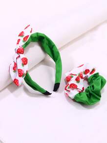 Set de 2 buc bentiță cu căpșuni/avocado, arcuri de păr pentru fete drăguțe, accesorii de păr de vară pentru purtare zilnică