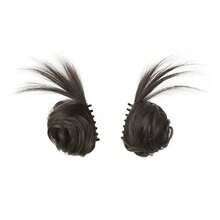 LYSW 羽毛发髻爪夹，女士假发髻半髻高髻侧髻自然蓬松假发髻，发髻发夹 HA2825 发饰优雅发夹 - 彩色 - 查看 4