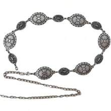 A High - Quality Circular Metal Belt For Summer Summer, School Fall, Autumn, Halloween - Silver - View 5