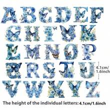 26 piezas de pegatinas termo-transferibles con letras del alfabeto y números para decoración de tela, manualidades de ropa, parches para planchar en casa, diseño lindo de mariposa, en dorado metálico, negro y blanco, a prueba de agua