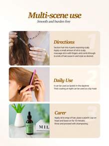 PAORPEVM 1/2PCS Rosemary Mint Hair Oil, Scalp And Hair Strengthening Oil Suitable For All Hair Types, Moisturizes Dry And Damaged Hair To Make Hair Smooth And Shiny, Two Styles Shipped Randomly
