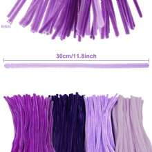 200 piezas de limpiapipas en colores lila claro, lavanda, morado oscuro, rojo, verde nieve, color jade púrpura y color orquídea púrpura. Manualidades y limpieza de limpiapipas de Navidad, suministros de artesanía y decoración de artes y manualidades.