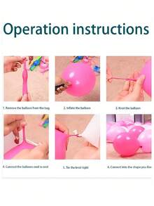 100pcs Colorful Tail Balloons, Suitable For Wedding, Birthday Party, Anniversary, Graduation, Holiday, Mother's Day, Indoor And Outdoor Decoration, Home Decor, Room Decoration - Multicolor - View 9