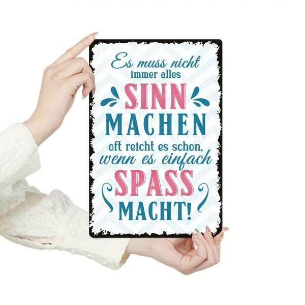 1pc Inspiration Quotes Metal Tin Sign, Vintage Plaque Wall Art Decor Gift For Family Friend Colleague, 7.9 X 11.8 Inches