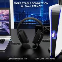 ATTACK SHARK L80PRO Wireless Gaming Headset Lightseed Tech- Built-In&Detachable Dual Microphone-Lightweight Headphone With Tri-Mode(2.4GHz USB C&A Dongle/BT/Wired)- - Nhiều màu - Xem 2