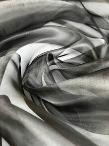 Crystal Organza Fabric Width 1.50m - Black - View 1