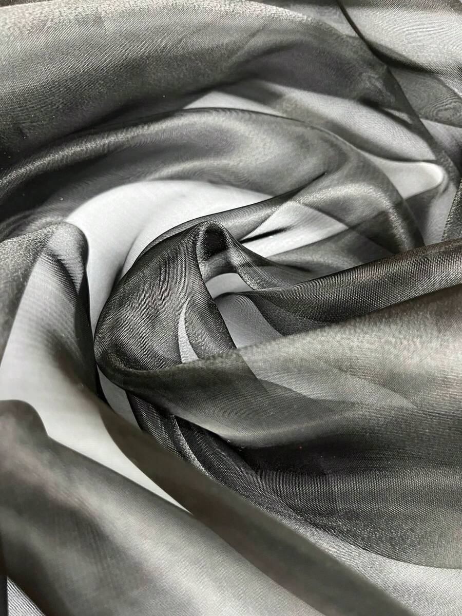 Crystal Organza Fabric Width 1.50m - Black - View 1