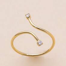 Women Single Ring - 金黃色 - 查看 2