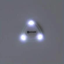 PickPal Púas de Guitarra Iluminadas con LED - Opciones de Luz Blanca y Verde, Batería de Larga Duración, Diseño Ergonómico para Práctica Nocturna y Actuaciones en Escenario - Blanco - Ver 1