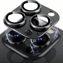 Camera Lens Protector Compatible With Iphone 16pro 15plus 14 13mini 12 11 Pro Max/15 14 13 11 Pro, Armor Camera Screen Protector Accessories, Frosted Surface, More Advanced, Suitable For Protective Case, High-Definition Tempered Glass, Anti- Protection Black Gift For Birthday, Family, Friends Alloy Metal With Tempered Glass Full Cover, Lens Protector, Phone Accessories
