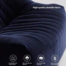 Italian Style Slouchy Sofa, Reclining, Sleeping, Caterpillar Design, Balcony Leisure Chair, Bedroom Fabric Single Sofa
