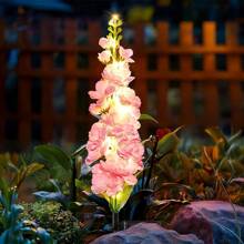 1/2 peças Lâmpada Solar de Jacinto Outdoor, Lamp para Jardim, Gramado, Corredor, Villa, Paisagem, Atmosfera da Equipe, Lâmpada de Flores, Iluminação Externa, para Jardim, Quarto, Festa, Sala de Estar, Acessórios, Quarto, Camping, Casa, Cortinas, Casamento, Parede, Varanda, Cama, Cerca do Jardim, Decoração Fofa de Casa
