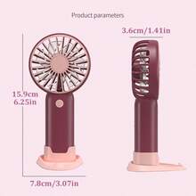 Handheld Mini Fan 400mAh Lithium Battery USB Charging Portable Gift LOGO Cartoon Mini Fan - Multicolor - View 5