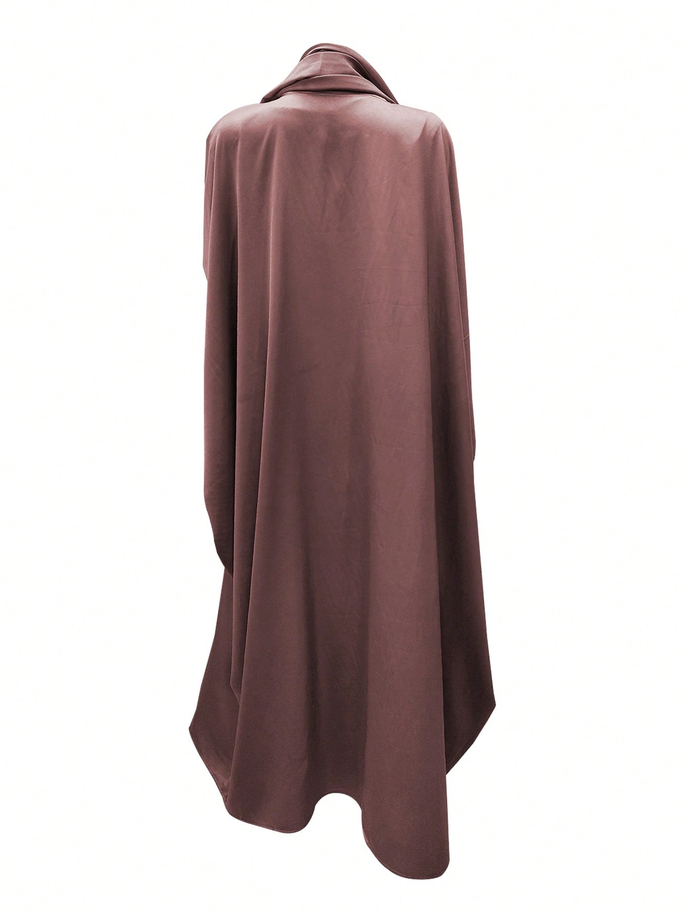 عباءة فضفاضة طويلة بأكمام على شكل خفاش ذات لون ساد...