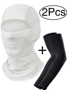 Balaclava Mask + Ice Sleeves, Men's Women's Soccer Ski Mask, Lightweight Sheath, Hat, UV Protector For Riding