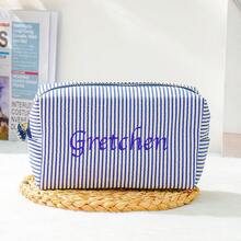 Customized Text Women's Makeup Bag, New Solid Color Fashion Unique Creative Makeup Bag, Outdoor Casual Versatile Gentle Style Handbag, Travel Organizer Pouch - Multicolor - View 13