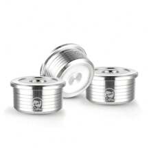 iCafilas Cápsulas de café reutilizables de acero inoxidable, accesorios de café compatibles con Delta Q, para volver al colegio
