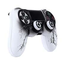 适用于 Playstation 4 控制器的 Lightning 控制器外壳，RALAN 1 控制器保护套 +2 个定制拇指握把盖 - 彩色 - 查看 12