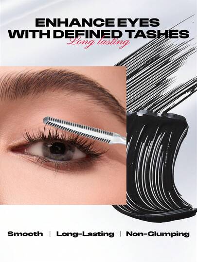 COLORKEY 钢梳睫毛膏，卷翘睫毛膏，持久不晕染，打造根根分明的卷翘睫毛，不结块，适合女性日常使用，是送给母亲、妻子、姐妹、年轻女孩和朋友的理想礼物，也适合派对、旅行、海滩度假、露营和其他户外活动，是圣诞节、圣诞礼物和情人节礼物的理想之选。