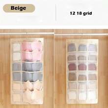 1 Túi đựng đồ lót treo tường, túi đựng áo ngực, quần lót, tất, túi đựng đồ trong tủ quần áo có thể gấp gọn và tái sử dụng, quà tặng tuyệt vời cho gia đình vào dịp Giáng sinh, Halloween (Nhiều màu sắc và kiểu dáng) - Xám - Xem 21