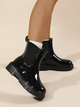 2双装防水短款果冻雨靴，防滑时尚休闲厚底女式雨靴，全新设计