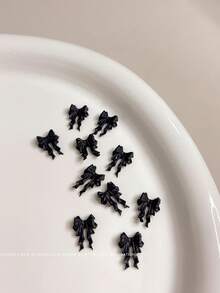 50个珠光奶油色蝴蝶结美甲装饰，可爱3D女孩，马卡龙，果冻蝴蝶结树脂美甲饰品，春夏树脂可爱3D丝带蝴蝶结美甲装饰，彩色混合3D清新蝴蝶结树脂美甲饰品，美甲用品 - 彩色 - 查看 13
