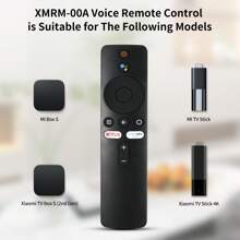 XMRM-00A Replacement Voice Remote Control, For MI TV Stick, MI TV Stick 4K, MI Box S, MI TV Box S (2nd Gen), With NF PV Shortcut App Keys