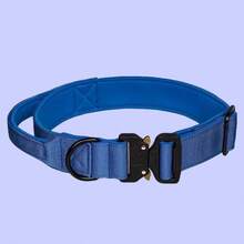 CP407 可调节战术狗项圈，适用于中大型犬 - 耐用尼龙，配有金属扣、D 形环和控制手柄 - 鲜艳的色彩，防爆，适合训练和散步 - 适合狗主人 - 非常适合户外活动和训练