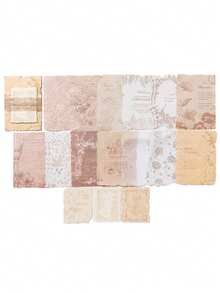 MOCARD 1 Pack Of 30pcs Light Vintage Scrapbook Paper, DIY Decorative Backdrop Paper, Gifts, Handmade Collage Materials, Personalized Scrapbooking, Stationery For School & Creativity - Brown - View 10