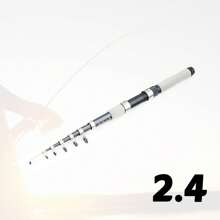 Vara de Pesca Marinha Telescópica de 1,8 m a 3,6 m, com Carretilha Opcional, Empunhadura de Cortiça Cinza, Multifuncional para Carpas, Portátil para Viagens, Equipamento de Pesca