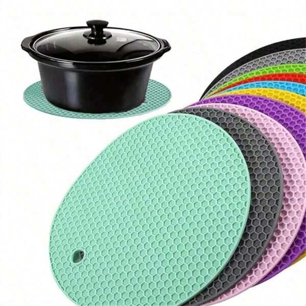 4pcs Multifunctional Round Heat Resistant Silicone Mat Cup Coasters Non-Slip Pot Holder Table Placemat Restaurant Accessories Tool Picnic Blanket4pcs Multifunctional Round Heat Resistant Silicone Mat Cup Coasters Non-Slip Pot Holder Table Placemat Restaurant Accessories Tool Picnic Blanket