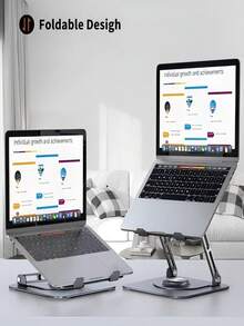 Adjustable Metal Stand For 10 To 17" Notebook 360° Rotatable - 淺灰色 - 查看 2