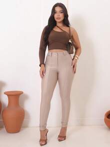 Women Leggings - Beige - View 4