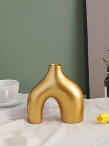 1 pièce Vase debout en résine, création créative minimaliste abstraite irrégulière, style Ins pour la décoration de la maison. Vase pour fleurs fraîches/sèches, pour le salon, la chambre à coucher, le bureau. Accessoire décoratif (plantes non incluses)