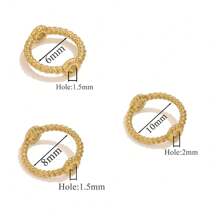 10pcs304 Stainless Steel Simple Double Holes Twist Ring Link Ring Beading Can Wear Beads Pendant DIY Bracelet Necklace Jewelry Making Supplies