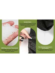 85% Sun Shade Cloth,Rectangular Sunshade Net, Breathable, Square Sunshade, Suitable For Courtyard, Farm,Car Shade,Pet House,Pergolas, Terraces, Plant Insulation Nets,Balconies, Garages, Backyards, Swimming Pools, Lawns, Walls, Outdoor Activities, Privacy Screens, Fences, Sunshades - Black - View 6